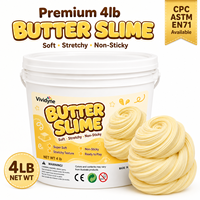 Slime de Mantequilla a Granel de 4 lb al por Mayor, Juguete Sensorial No Pegajoso de Marca Privada para Escuelas y Reenvasado OEM para E-commerce