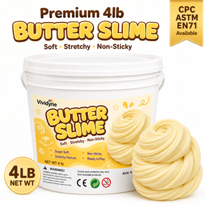 Slime al Burro in Secchiello da 4 libbre all'Ingrosso, Giocattolo Sensoriale Non Appiccicoso con Etichetta Privata per Scuole e OEM di Ricomposizione per E-commerce - Product Image 1