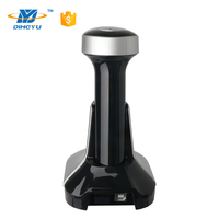 Escáner de código de barras 2D de mano de Largo alcance inalámbrico de 2,4G, función de luz de interfaz USB para Android, soporte de carga de escaneo de supermercado