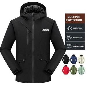 New Men's <b>Jacket</b> Winter <b>Warm</b> Polyester <b>Waterproof</b> Outdoor Hiking Windproof Embroidered <b>Jacket</b> Customized Logo Women's <b>Jacket</b> - Product Image 1