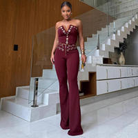 Ensemble deux pièces décontracté coupe ajustée col en V avec boucle métallique et fermeture boutonnée, uni, pour l'été