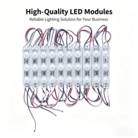 Module LED d'extérieur DC12V SMD2835 IP68, 3 lentilles, 1,5W, blanc naturel 6000K, 120 lumens, haute luminosité, dimmable, CE Rohs