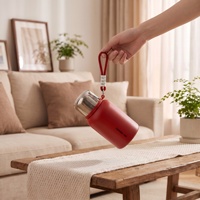 Thermos élégant à haute capacité en acier inoxydable 316 avec infuseur à thé et sangle de transport - Tasse portable pour la voiture et les déplacements