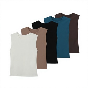 Top de Punto sin Mangas de Cuello Redondo en 3 Colores, Estilo Casual Vintage para Mujer, Primavera, Verano, Otoño - Product Image 2