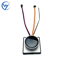 Pantalla circular DC12V con interruptor de perilla para espejo de baño inteligente para el hogar Atenuador de luz LED y controlador de desempañado