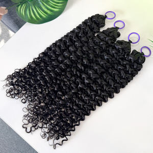 Extensiones de cabello rizado Jerry para crochet, 100% cabello humano virgen al por mayor, extensiones de trenzas de crochet pre-enlazadas de 8-32 pulgadas - Product Image 6