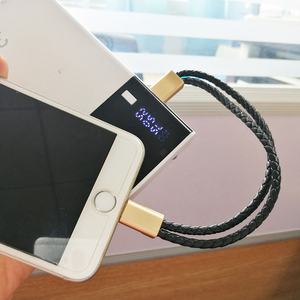 New Style Double Leather Charging Micro Usb Type c Data Cable Bracelet For iphone and android - Product Image 5