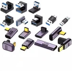 गर्म 90 डिग्री सही कोण प्रकार सी पुरुष को यूएसबी सी महिला एडाप्टर नीचे यूएसबी टाइप सी एडाप्टर - Product Image 3