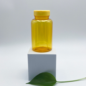 Bouteille d'emballage PET noire 300cc avec bouchon à vis pour médicaments pour la <span class=keywords><strong>psychiatrie</strong></span> d'étanchéité et pilules pharmaceutiques anti-stress - Product Image 4