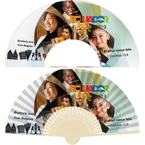 Abanicos de Papel de Bambú Personalizados con Logotipo Impreso en 16 Colores, Abanicos Plegables de Madera Hechos a Mano - Product Image 4