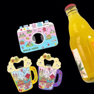 Nouveauté : Décapsuleur de bouteilles de vin et de bière en caoutchouc avec design personnalisé, porte-clés aimanté pour réfrigérateur, décapsuleur vintage - Product Image 1