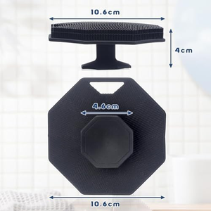 Brosse de massage exfoliante en silicone pour le corps, 12,5 x 12,5 cm, pour bébé, OEM/ODM, pour le bain et le lavage de la peau, éponge de douche - Product Image 4