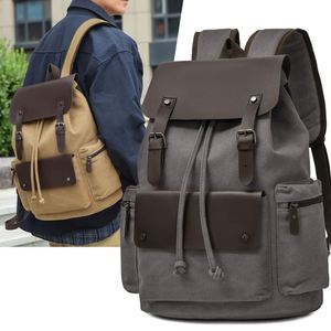 2026 Men's High Quality Canvas Laptop <b>Backpack</b> <b>Large</b> Capacity Leisure Business Schoolbag Youth Fashion College Travel Sport Bag - Product Image 6
