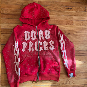 Sudadera con Capucha Extra Grande de Diseño Personalizado, Estilo Urbano Otoñal, 100% Algodón, 500GSM, Ecológica, con Pedrería, Vintage, Deslavada al Ácido - Product Image 3