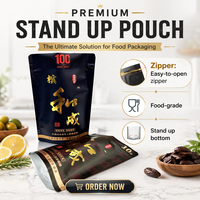 Sachet Doypack Personnalisé en Mylar pour 100+ unités, pour le stockage de chips et de sucre, Sac en plastique de qualité alimentaire