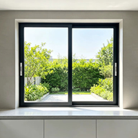 Fenêtres coulissantes en verre à haute efficacité énergétique, fenêtre coulissante en alliage d'aluminium pour les constructeurs, appartements