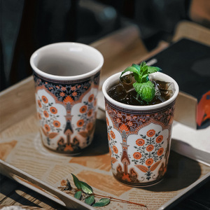Peach Blossom <strong>Horse</strong> Good <strong>Things</strong> Minimalist Design Coffee Cup Saucer Set Ceramic Mug High-end Feel Simple Gift Box - Product Image 1