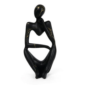 Ornement de personnage nordique Penseur, Artisanat créatif transfrontalier, Art décoratif, Sculpture abstraite européenne en résine époxy pour la maison - Product Image 5