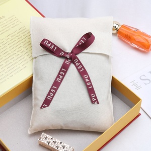 Custom Logo Printing Organic Cotton Envelope <b>Bag</b> With Ribbon Clothes Packing Handbag <b>Dust</b> <b>Bag</b> Muslin Gift Envelope Pouch - Product Image 4