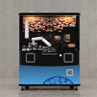 Distributeur automatique de café robotisé Funkyplay en libre-service, contrôle IA, 60-90 secondes par tasse, nettoyage automatique, surveillance à distance, 150