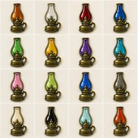 Spilla da bavero personalizzata in ottone anticato con lampada a olio vintage, smaltata a caldo, per regalo, all'ingrosso, per produttori