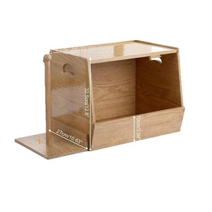 Wooden Multi-purpose <b>Kitchen</b> Storage Box With <b>Paper</b> Towel Holder And Vegetable Rack For Bread And Spices - Product Image 2