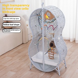 Cage à oiseaux transparente d'art de fer haut de gamme Villa d'oiseau de <span class=keywords><strong>piano</strong></span> à queue transparente de qualité supérieure pour les cages pour animaux de compagnie de commerce extérieur de qualité supérieure - Product Image 2