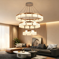 Décoration d'intérieur, lustre LED de luxe, luminaire suspendu décoratif pour hôtel, projet et éclairage intérieur de villa