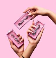 Boîte à cils personnalisée Midas Cosmetic Mink, avec tiroir, finition mate, estampage à chaud or, revêtement UV, carton brillant