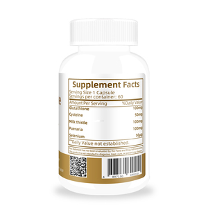 Fabricant OEM de suppléments de glutathion avec extrait de chardon-Marie pour la fonction du système immunitaire, 60 capsules végétales de glutathion - Product Image 3