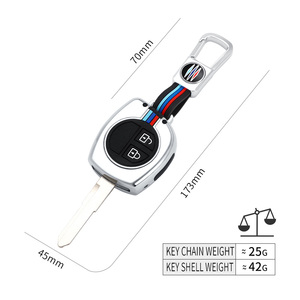 Funda Protectora para Llaves de Coche de Aleación de Zinc y Gel de Sílice para <span class=keywords><strong>SUZUKI</strong></span> Grand Vitara S-CROSS Alivio SX4, Accesorios para Llavero con Anillo - Product Image 4
