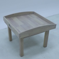 Table de jeu sensorielle carrée en bois massif pour enfants au design moderne pour l'école, la maison, le bureau et la garderie