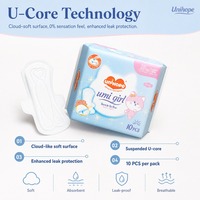 Pembalut Wanita Unihope Umi Girl Suspended Core 24cm Siang Hari 10 Pcs Cloud Soft U-Core Tech Grosir OEM ODM