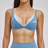 Logo personnalisé, nouveau haut de yoga 2 en 1, soutien-gorge de yoga, hauts de sport de haute qualité pour femmes, vêtements pour femmes