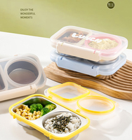 SS304 Magnetronbestendige 400ml Kinder Snackbox RVS Lunchbox Bento Box