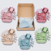 Ensemble de vaisselle pour bébé en silicone sans BPA, 11 pièces, ensemble d'alimentation pour bébé avec assiette à ventouse, bol et gobelet pour tout-petit