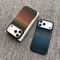 Nouvelle coque de téléphone magnétique en fibre de carbone à motif pour iPhone Air 17 Pro Max 16 Plus 15 14 13, coques en carbone orange