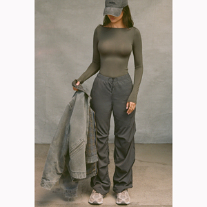<span class=keywords><strong>Pantaloni</strong></span> <span class=keywords><strong>Parachute</strong></span> Larghi da <span class=keywords><strong>Donna</strong></span> Y2K Streetwear, Vestibilità Ampia con Coulisse in Vita, <span class=keywords><strong>Pantaloni</strong></span> Cargo Casual a Gamba Larga e Accatastati - Product Image 6