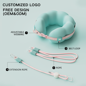 Set di Cuscini da Viaggio Ergonomici Portatili a Forma di U in Memory Foam con Cordino Personalizzabili - Product Image 3