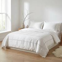 Ensemble de literie de luxe personnalisé en bambou 300T, drap-housse et taie d'oreiller, housse de couette brodée écologique