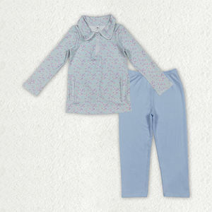 Nessuna tariffa, contattami (PM) GLP3248 RTS Abbigliamento all'ingrosso Set <span class=keywords><strong>Yoga</strong></span> per <span class=keywords><strong>Bambina</strong></span> Floreale Manica Lunga <span class=keywords><strong>Pantaloni</strong></span> Blu Abbigliamento Sportivo per Ragazze Stile Boutique Occidentale - Product Image 4