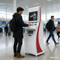 Kiosque de libre-service pour l'échange de crypto-monnaies sur pied avec lecteur de codes-barres, écran tactile, vente et achat de BTC, ATM, SDK, reconnaissance faciale