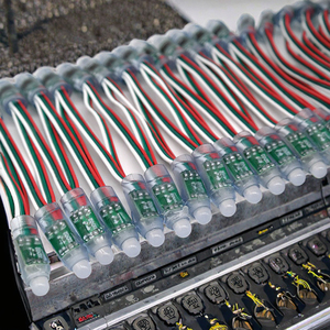 Ensemble de 50 pixels LED RVB adressables individuellement, 12 mm, diffuseurs, WS2811, CRI 85, lumières de Noël à intensité variable, USB, <span class=keywords><strong>PVC</strong></span>, indice de protection IP20 - Product Image 3