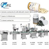 Machine automatique de comptage de pilules de lait pour bonbons à mâcher, comprimés de lait, vitamine C, bonbons, chocolat, machine de remplissage et d'emballage en bouteille