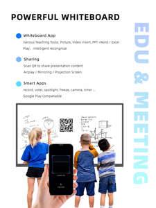 จอแสดงผลแบบอินเทอร์แอคทีฟขนาด 110 นิ้ว พร้อม OPS PC ในตัว กระดานอัจฉริยะแบบอินเทอร์แอคทีฟพร้อมไฟ LED กำลังลดราคา - Product Image 3