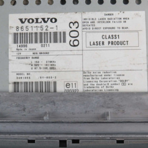 Lecteur de cassette CD radio Volvo S60 Mk1 2000-2009 d'occasion 8651152-1 (69392) - Product Image 3