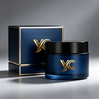 YC OEM Bouteille de soin de la peau givrée haut de gamme personnalisée, Pot en verre cosmétique multicolore