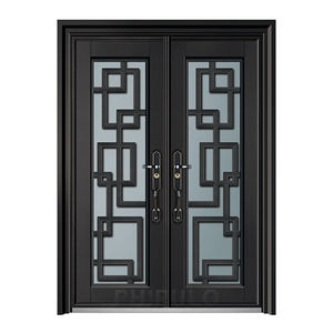 Puertas de hierro forjado Otras puertas de seguridad Puertas delanteras para casas Diseño especial moderno Buen precio para el mercado de Arabia Saudita, Qatar - Product Image 1