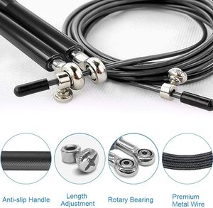 Cuerda de Saltar de Aluminio Ajustable de Alta Calidad con Mango de Aluminio de 3 Metros y Cable de Acero, Cuerda de Saltar de Alta Velocidad para Uso en Casa o Gimnasio - Product Image 4