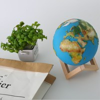 Lampe led imprimée 3D représentant le globe du monde, Rechargeable par USB, avec capteur tactile, spot lumineux submergé, idéal pour une décoration de bureau, 3 couleurs de 18cm